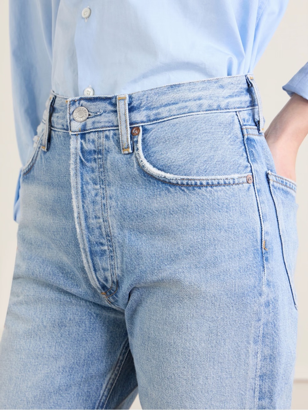 Agolde 90’s pinch waist jeans - Light / medium Blue - Picture 6 of 14